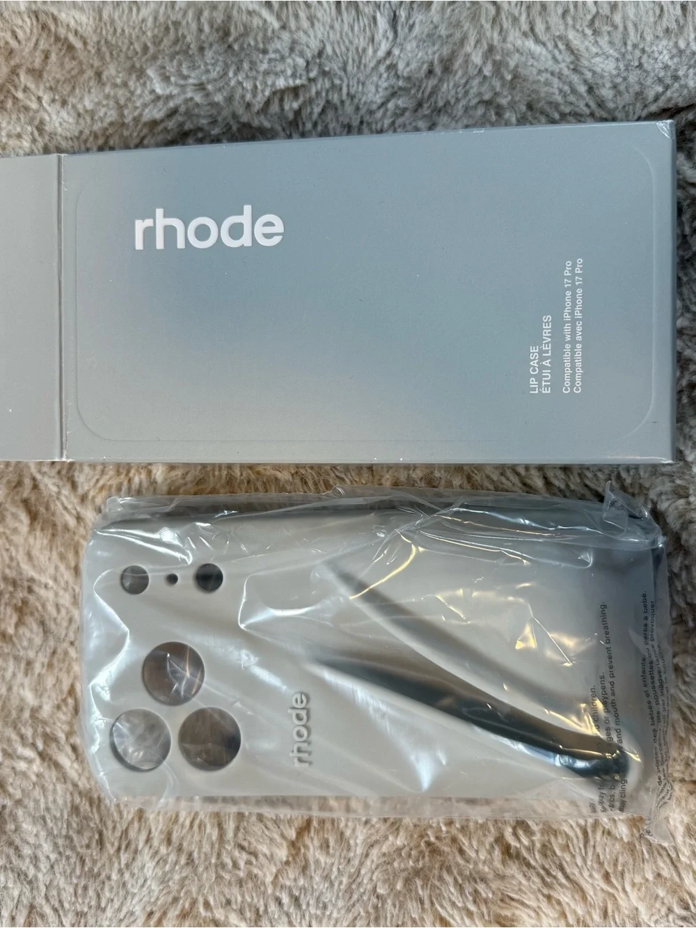 RHODE Matte Silicone iPhone Case in Light Gray iPhone 17th